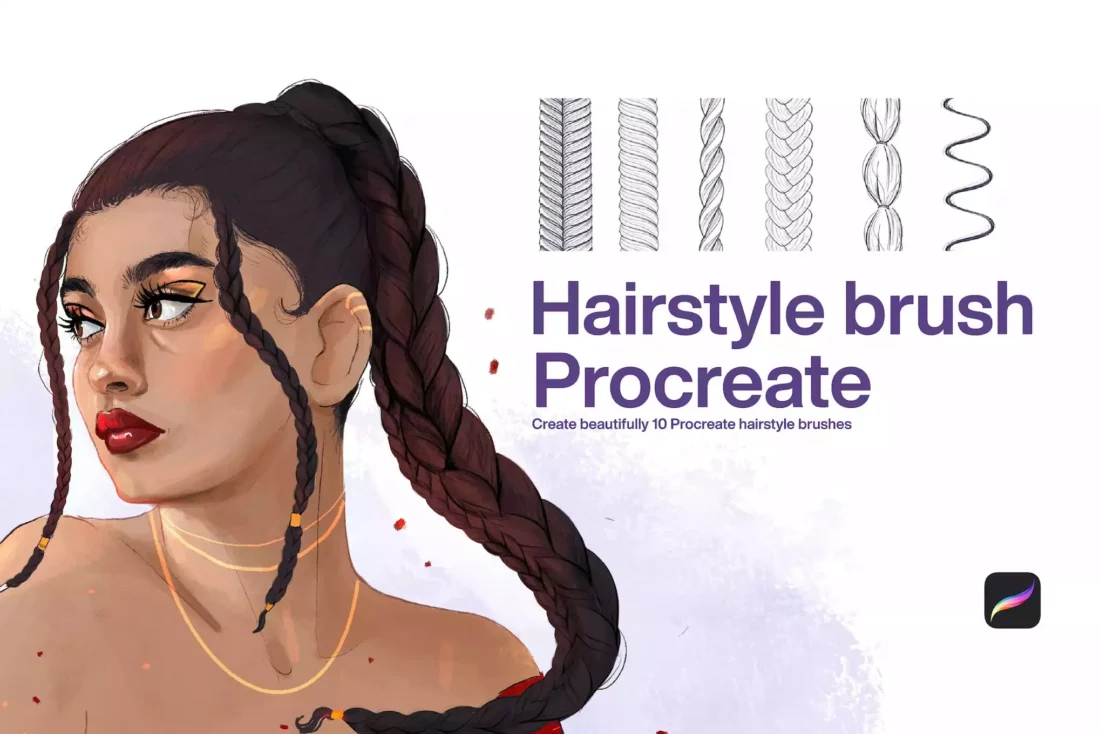 Hairstyle Brush for Procreate Design Shack