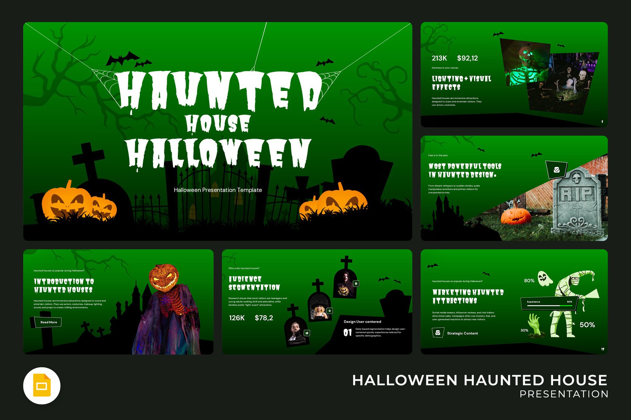 Halloween Haunted House Google Slides Template