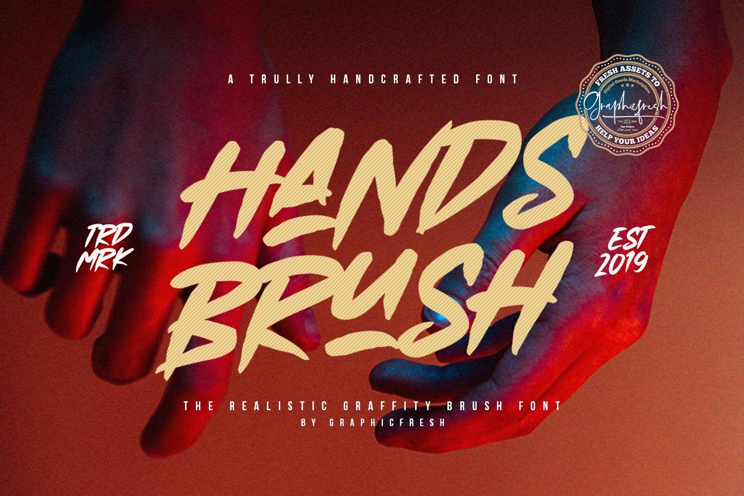 Hands Brush - Strong Urban Brush Font