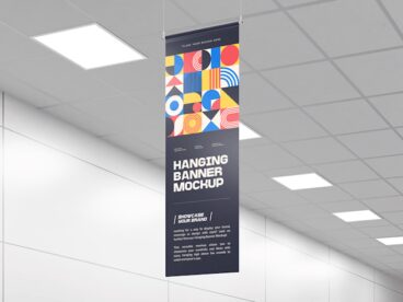 Second alternate image for Hanging Banner Mockup Template