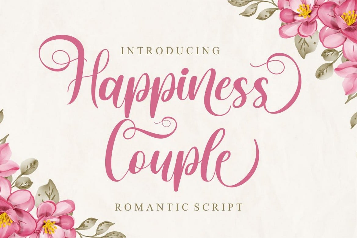 Happiness Couple - Romantic Script Font