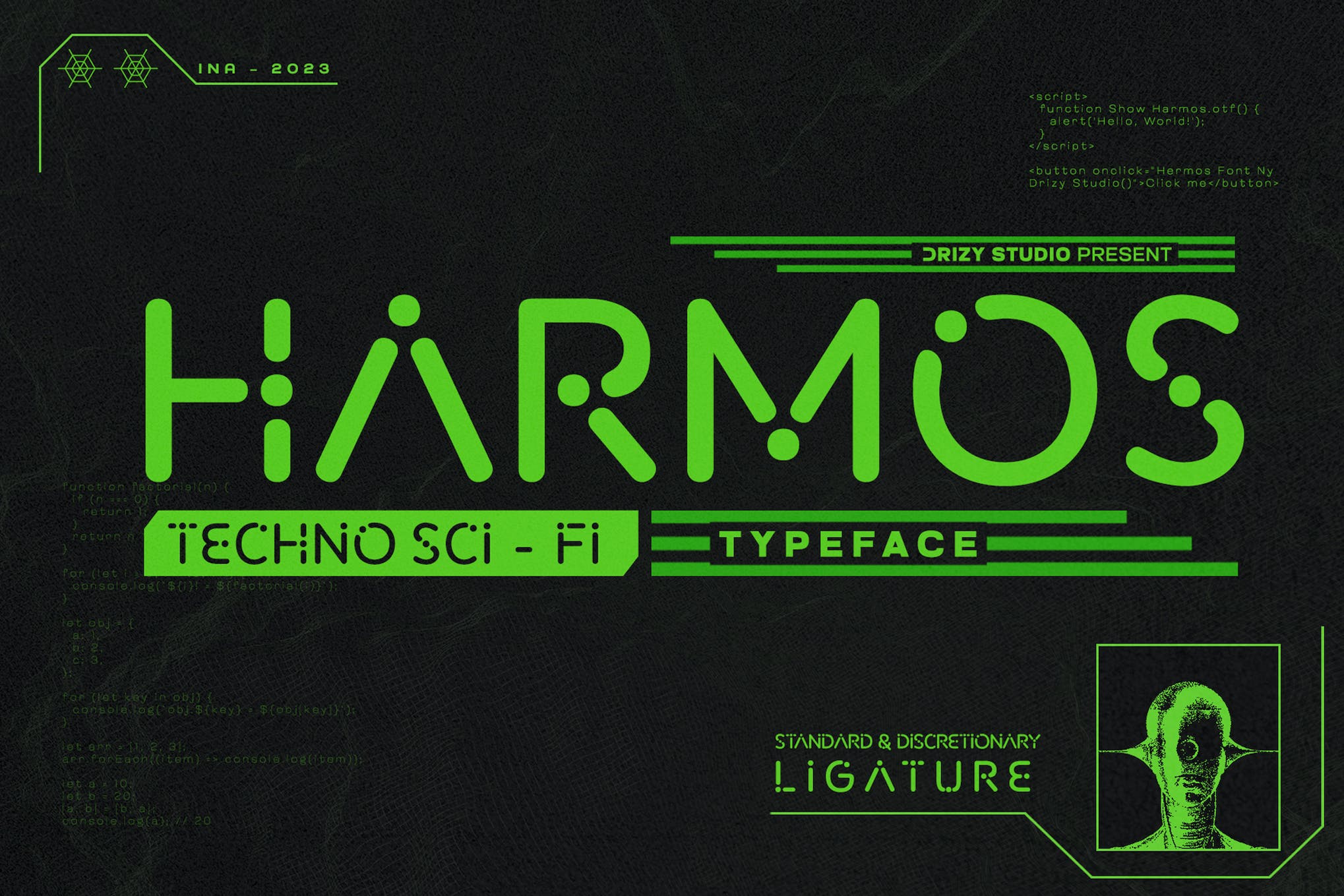 Harmos - Techno Sci-fi Alien Font