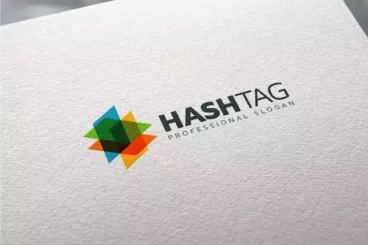 First alternate image for Hashtag Logo Design Template