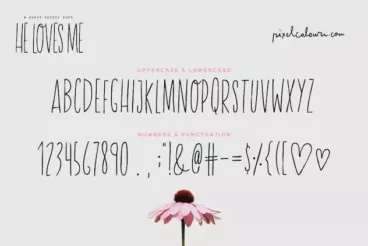 Second alternate image for He Loves Me Sweet Skinny Font