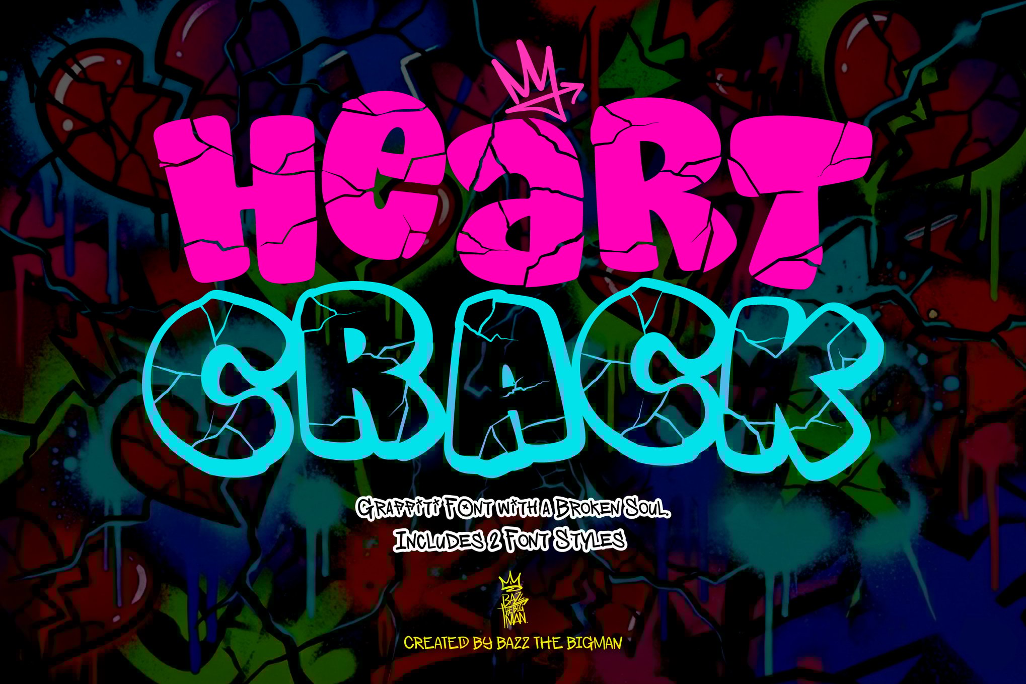 Heart Crack - Playful Broken Font