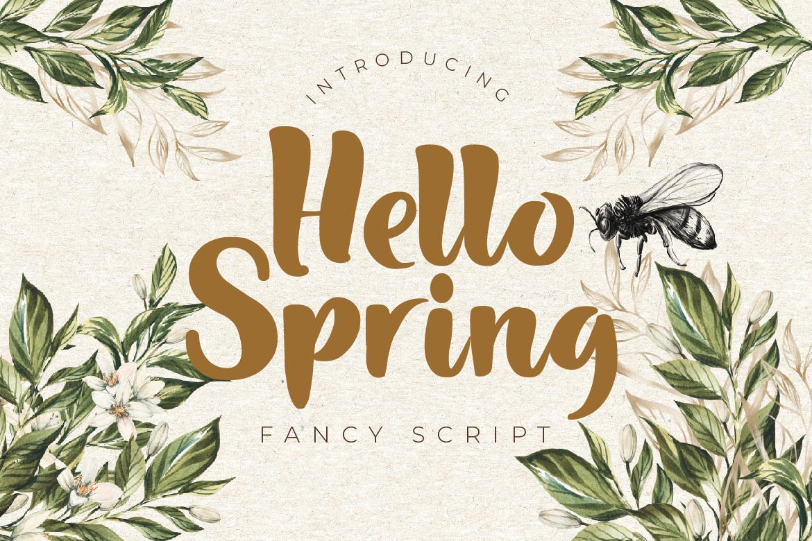 Hello Spring - Elegant Spring Themed Font