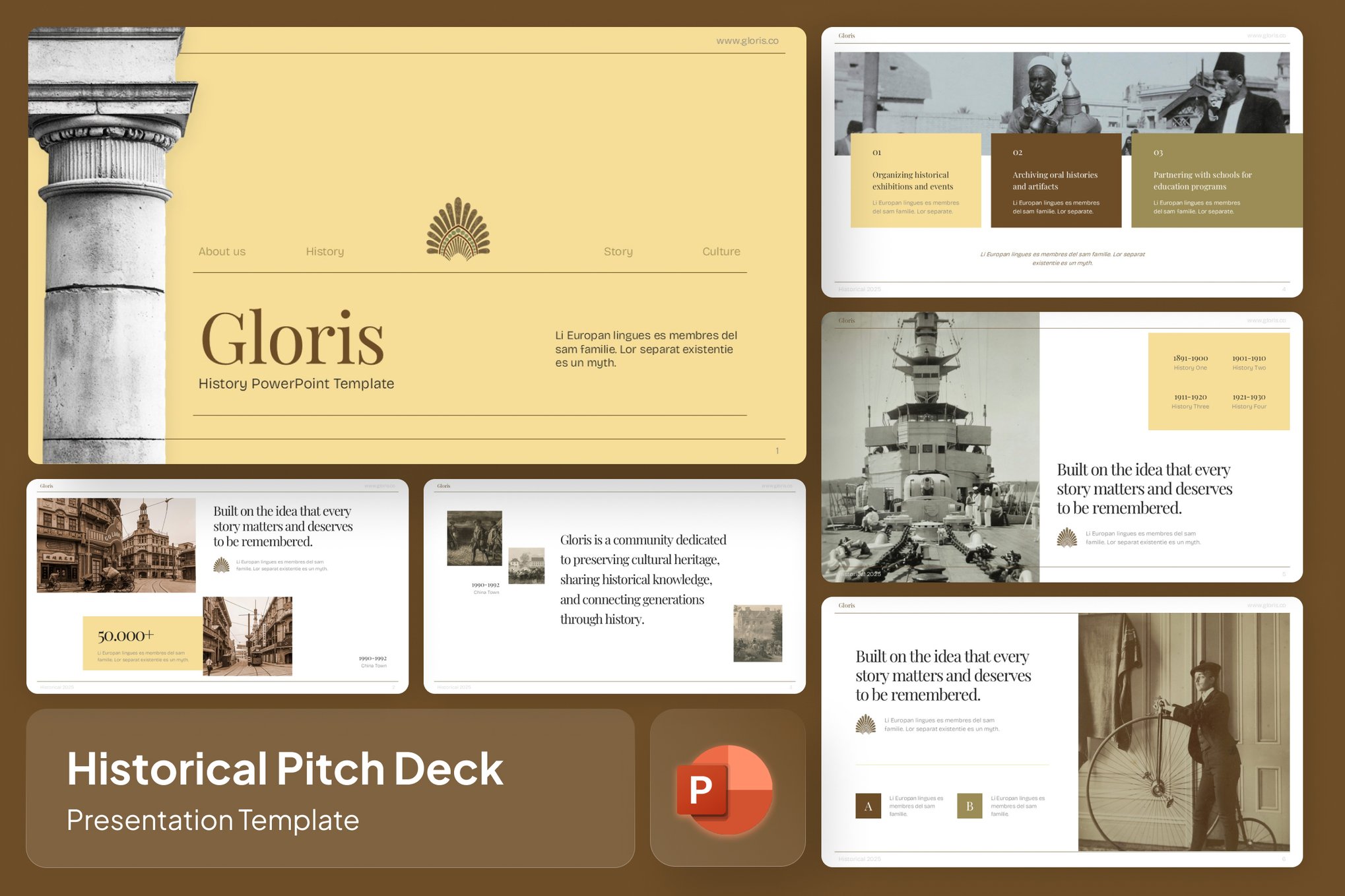 Heritage Preservation PowerPoint Template
