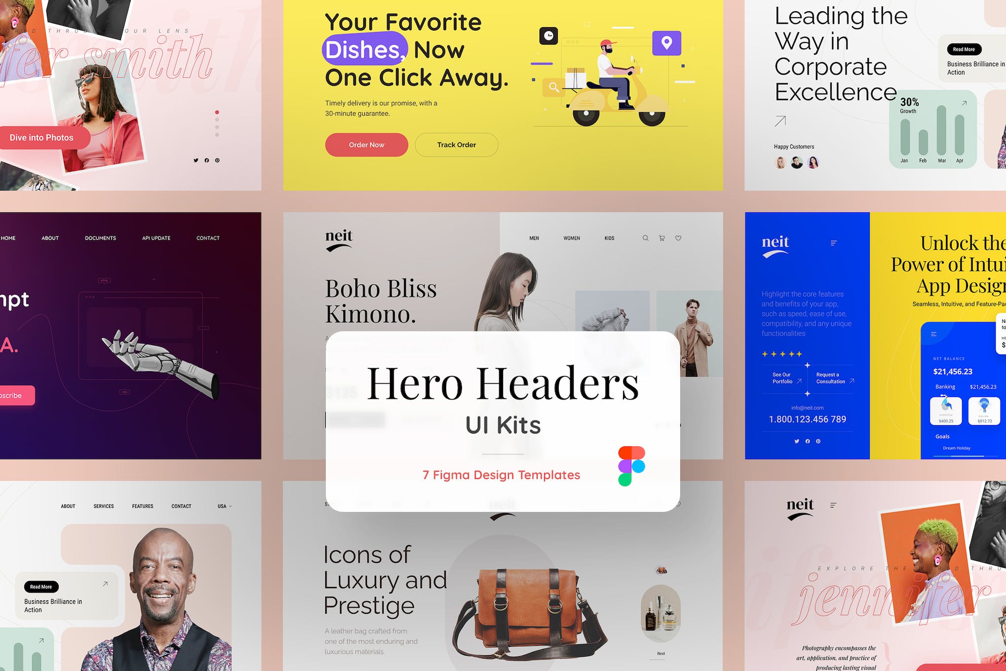 Hero Header Templates for Figma