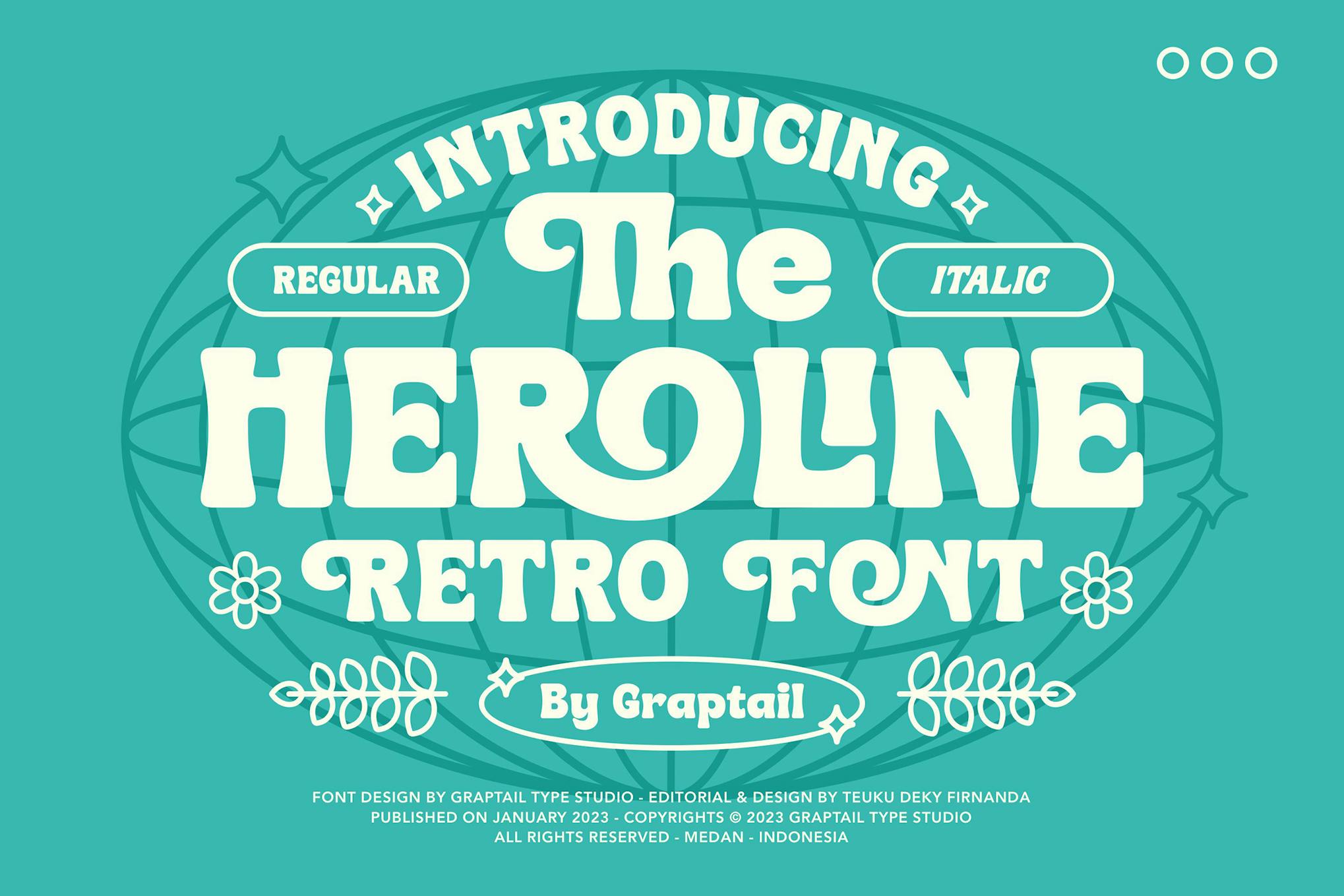 Heroline Retro Font