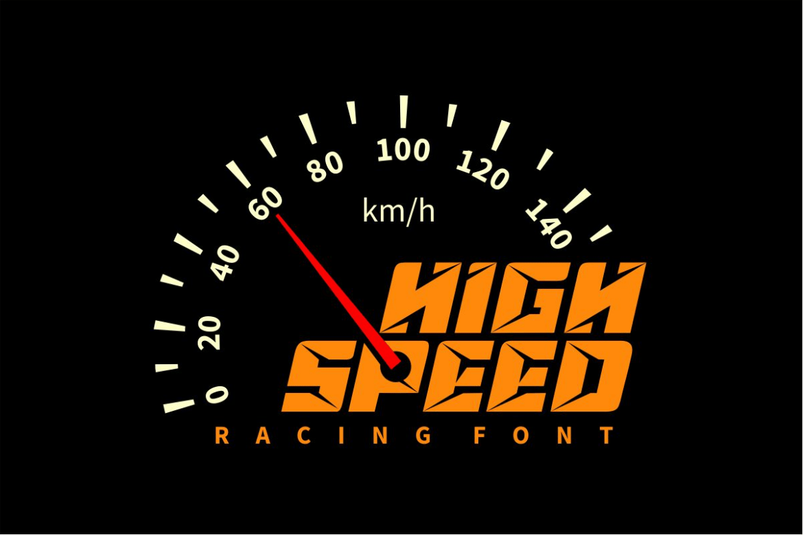 HIGH SPEED - Kinetic Font
