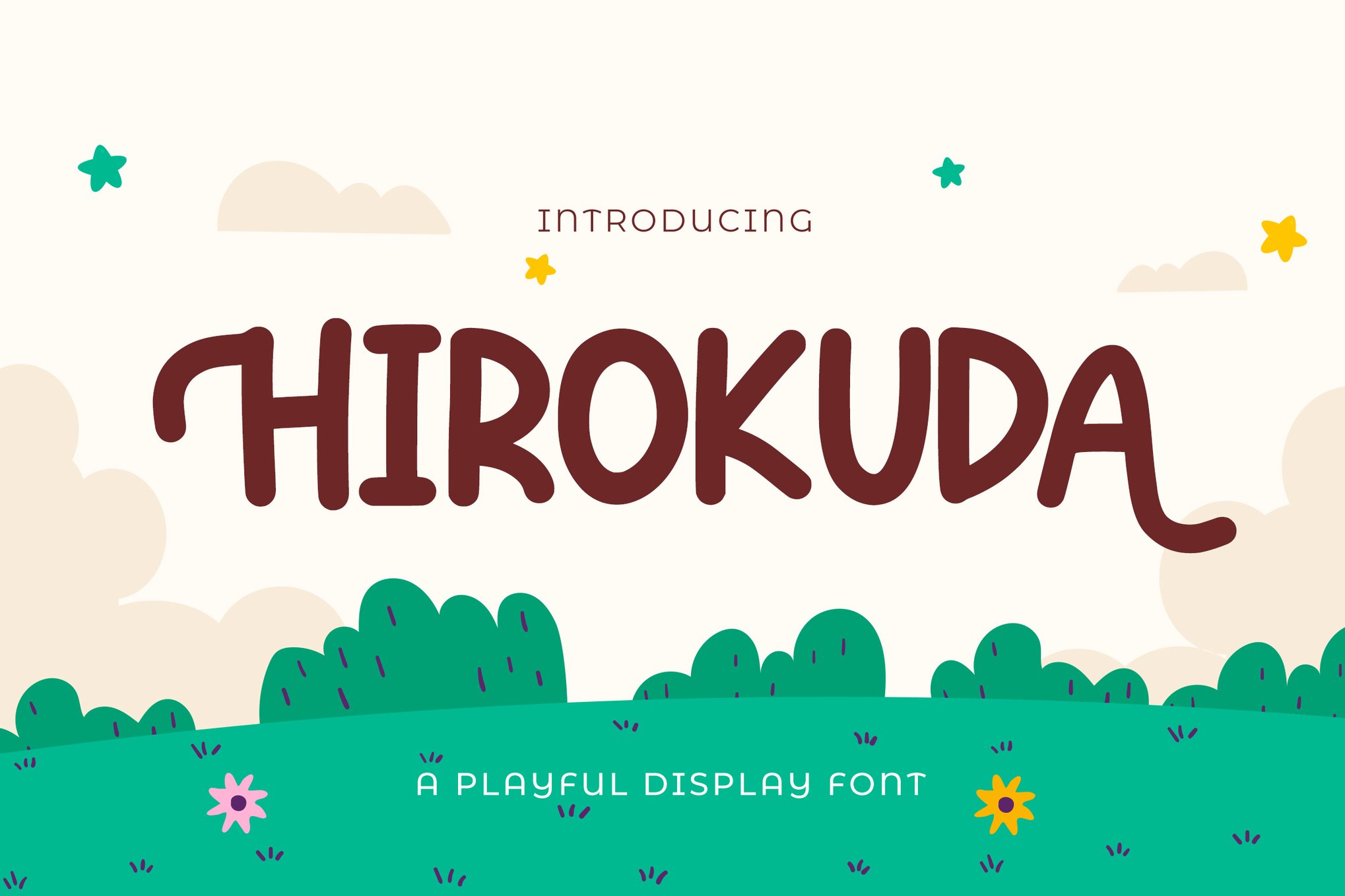 HIROKUDA - Cute Kawaii Font