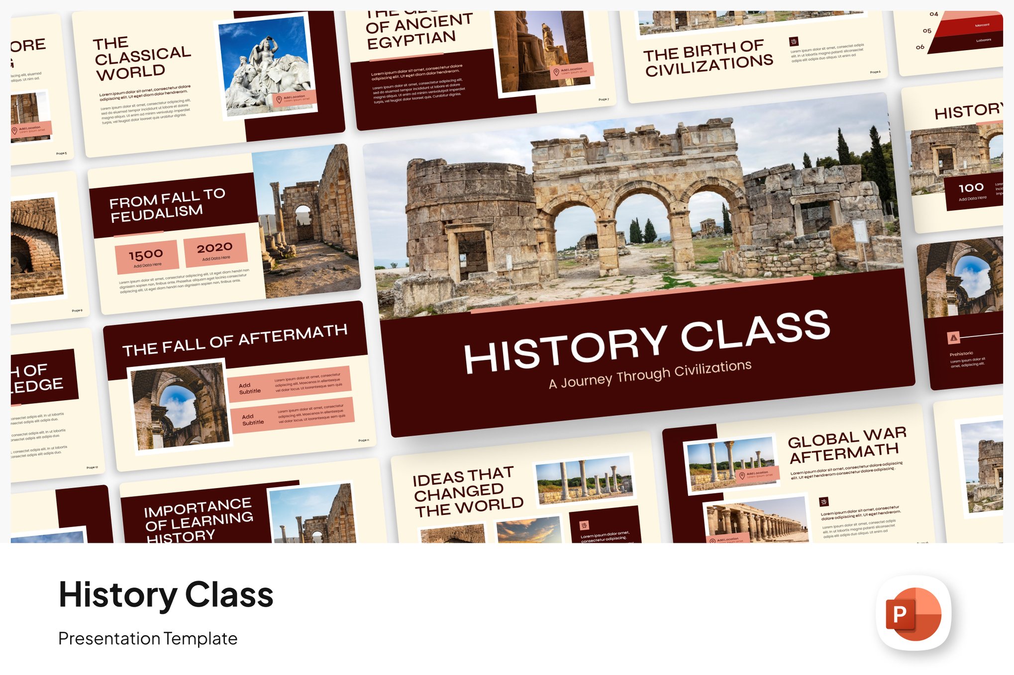 History Class - PowerPoint Slideshow Template