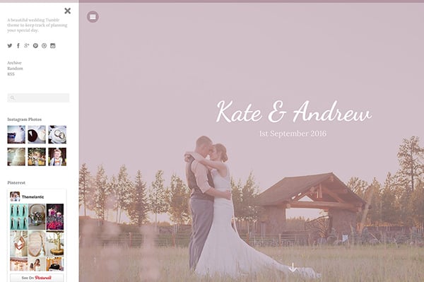 View Information about Wedding Tumblr Theme