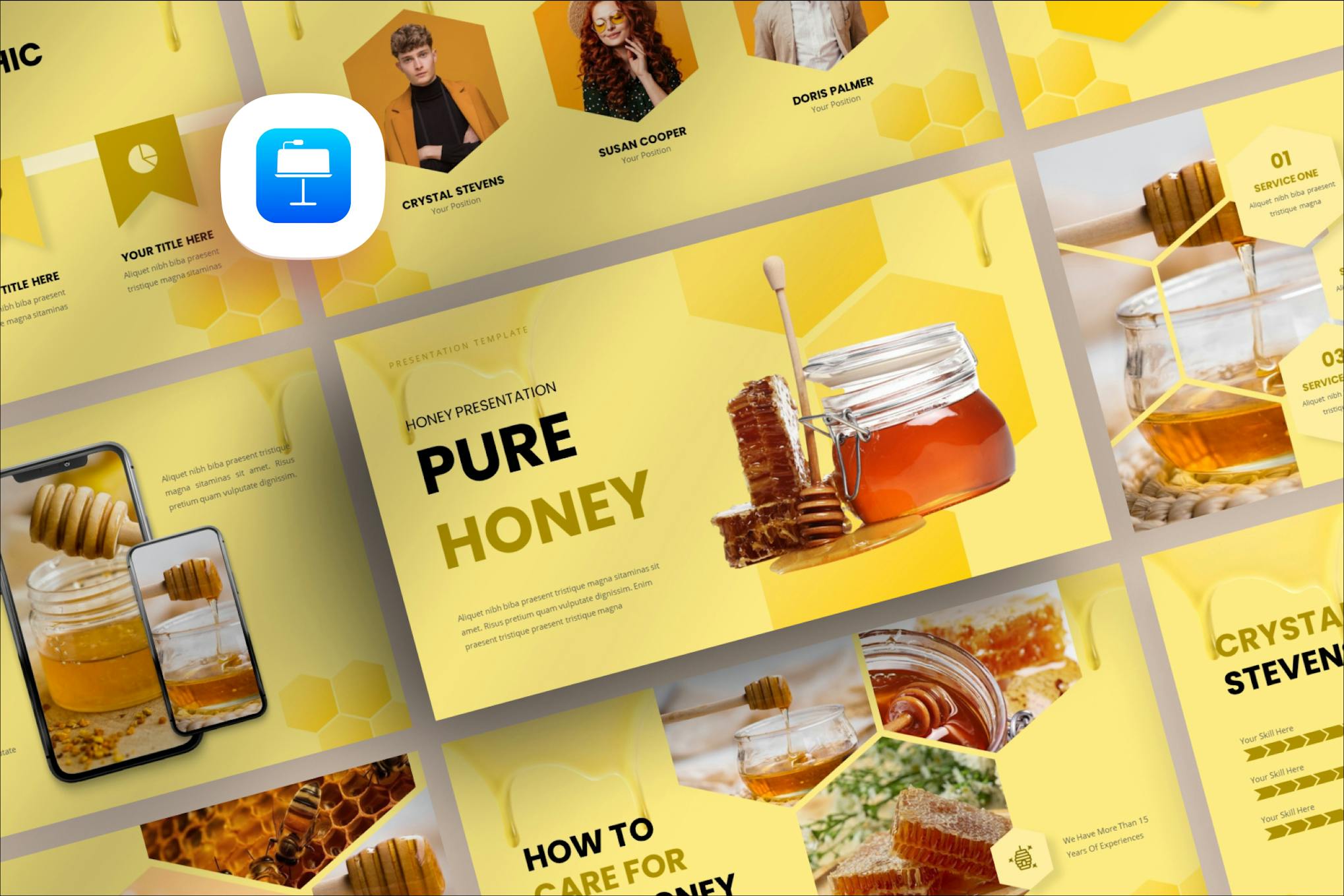 Honey - Modern Presentation Google Slides Template