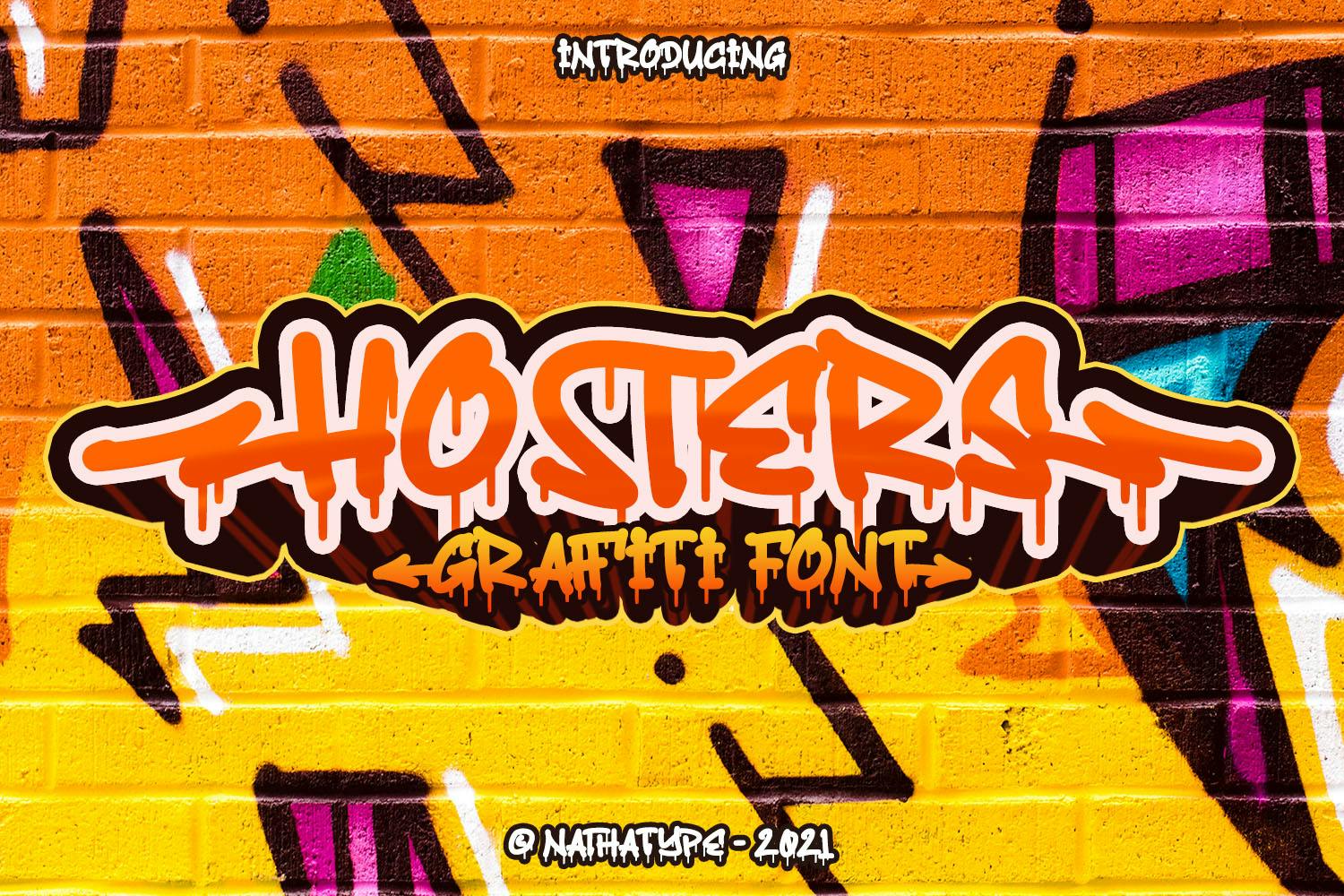 Hosters - Graffiti Dripping Font