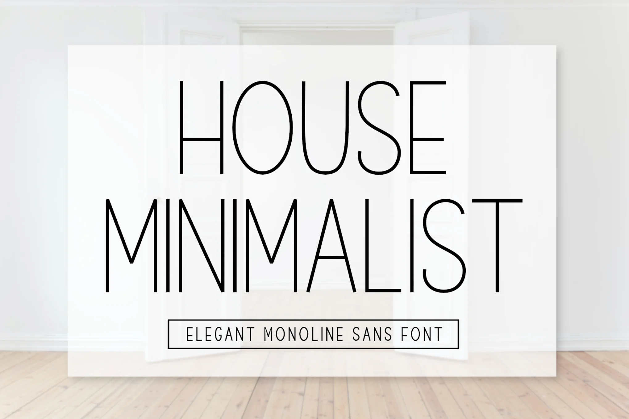 House Minimalist - Elegant Monoline Font