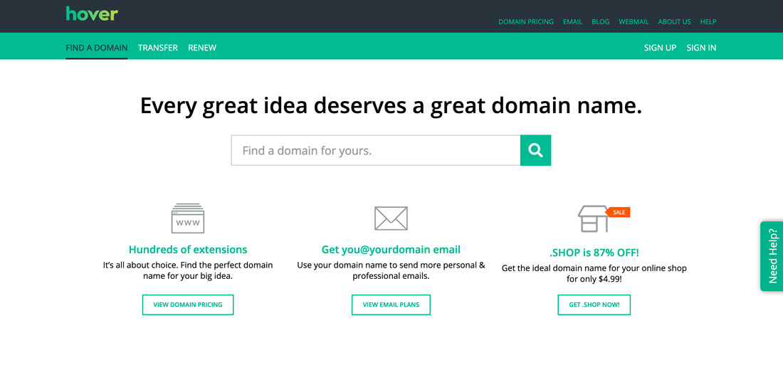 hover domain design