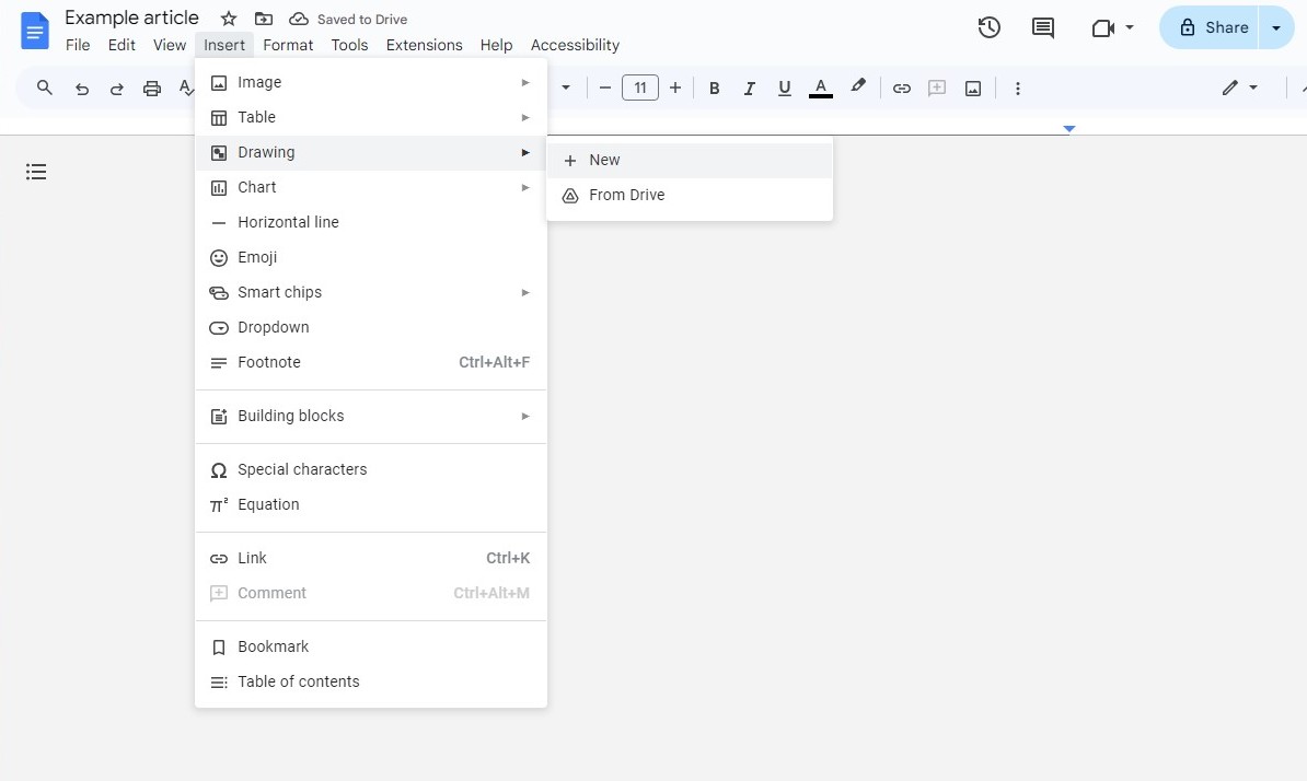 how to insert text box in google docs 1