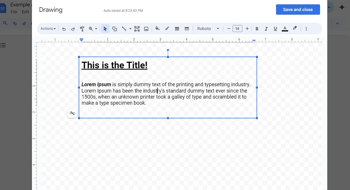 how to insert text box in google docs 3