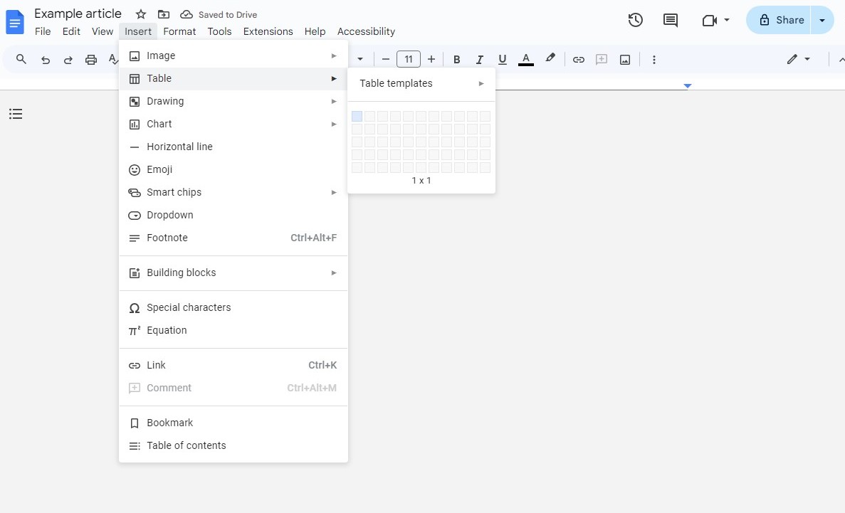 how to insert text box in google docs - method 2