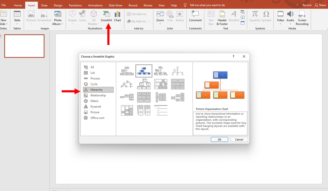 how to make org chart powerpoint 2