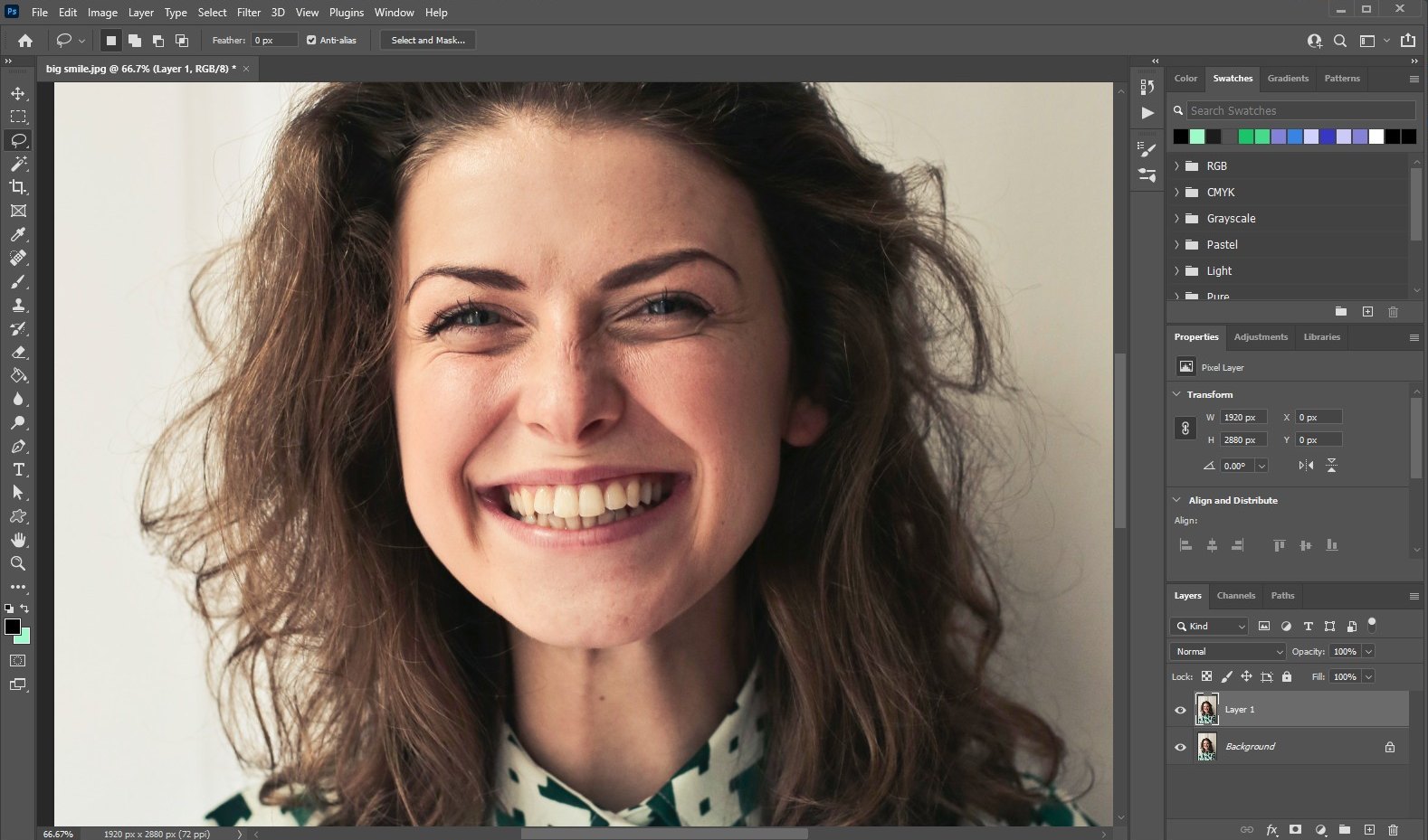 how to whiten teeth photoshop - 1