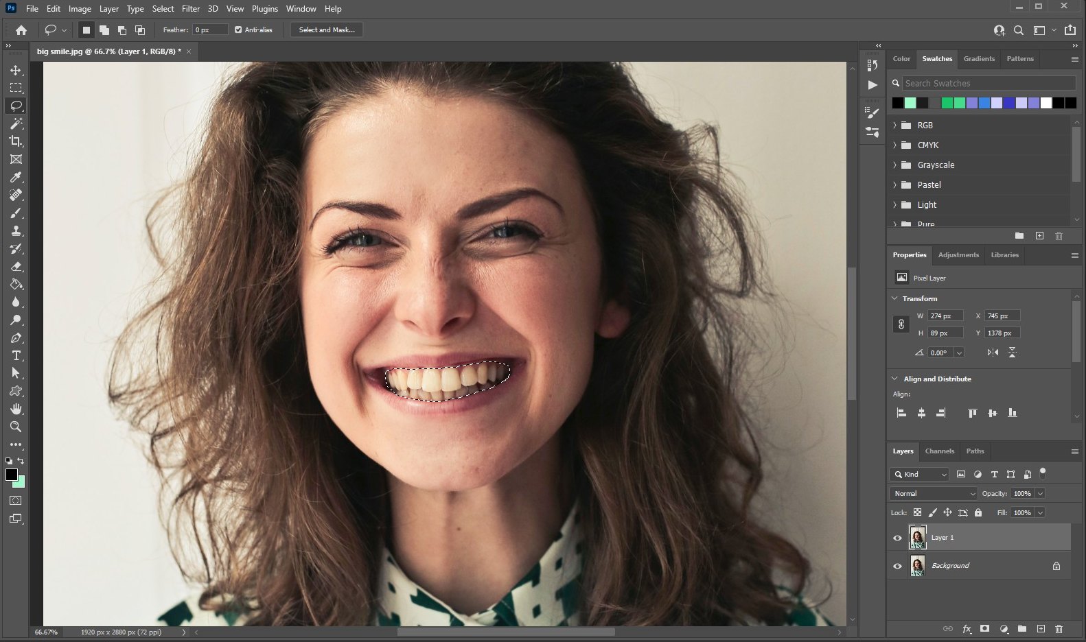 how to whiten teeth photoshop - 2