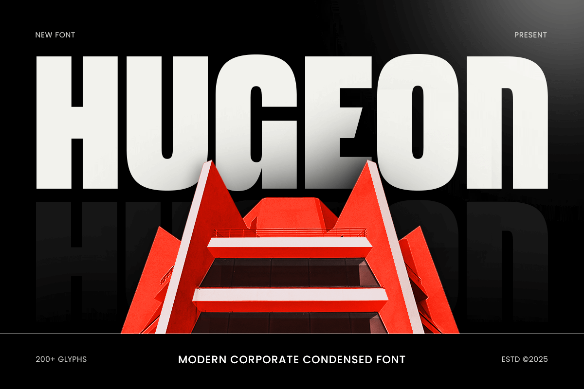 Hugeon - Corporate Trustworthy Font