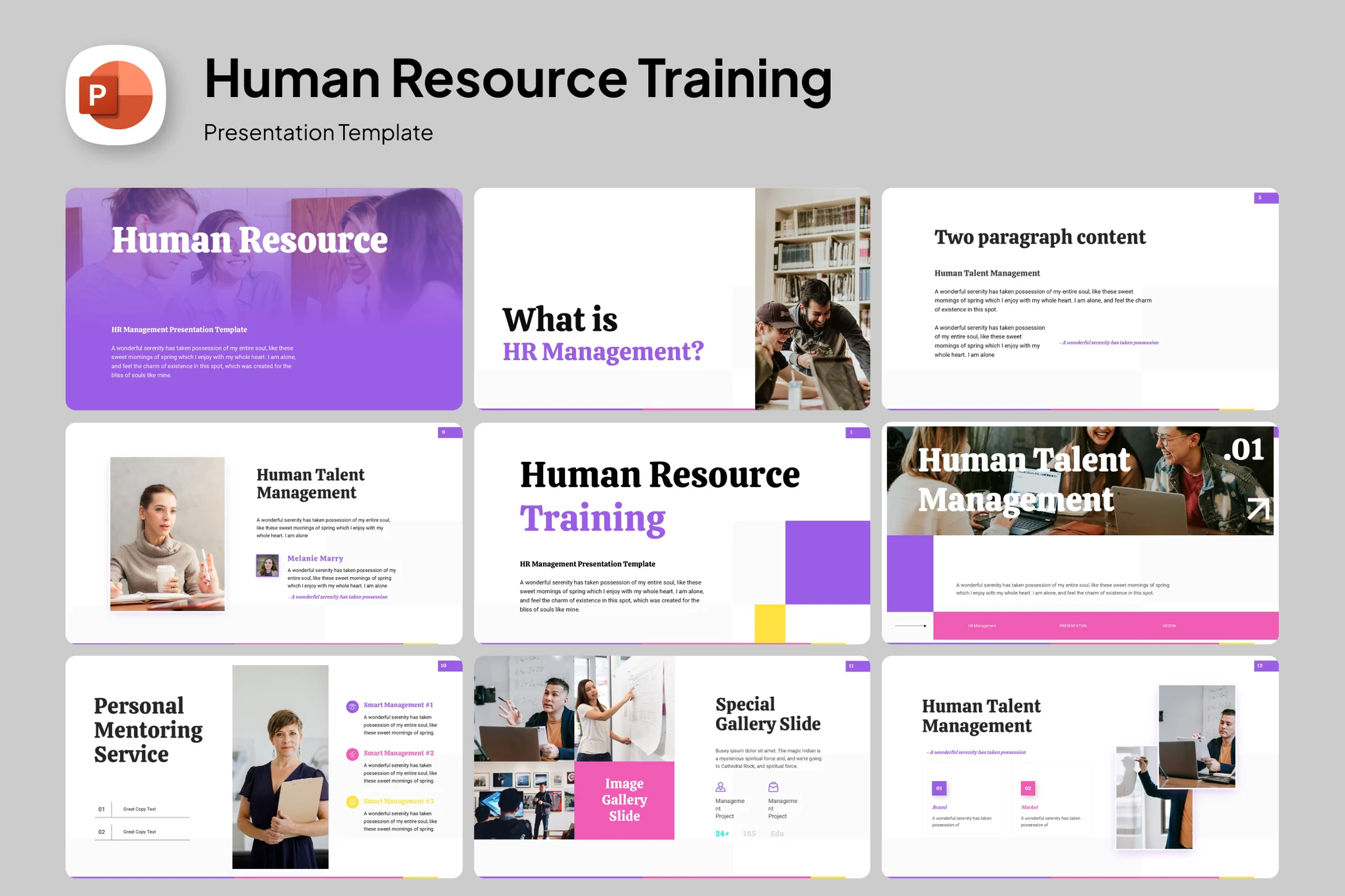 Human Resource Training PowerPoint Template