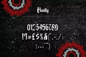 Second alternate image for Huntly Font