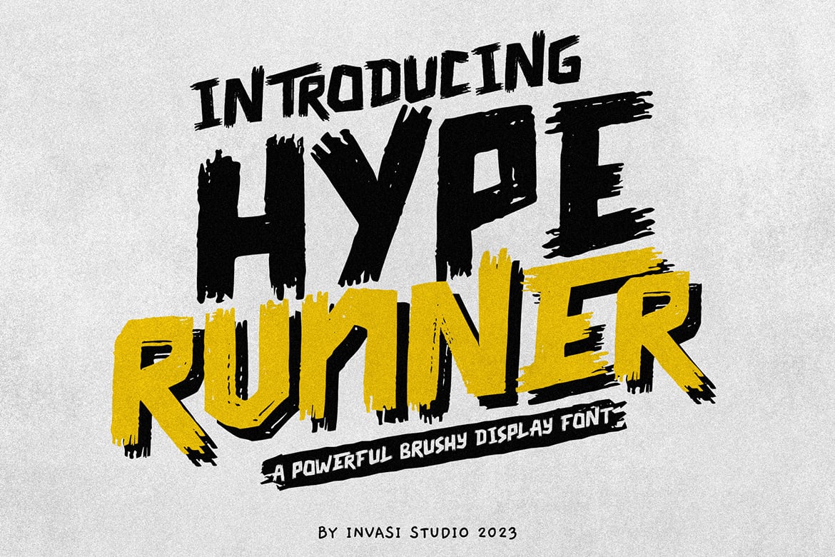 Hype Runner - Aggressive Brush Font