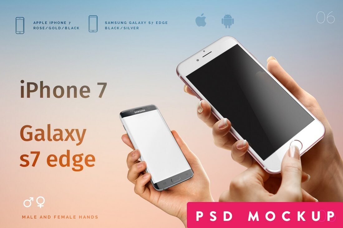 iPhone-7-Android-s7-PSD-mockup-06 100+ iPhone PSD & Vector Mockups design tips 