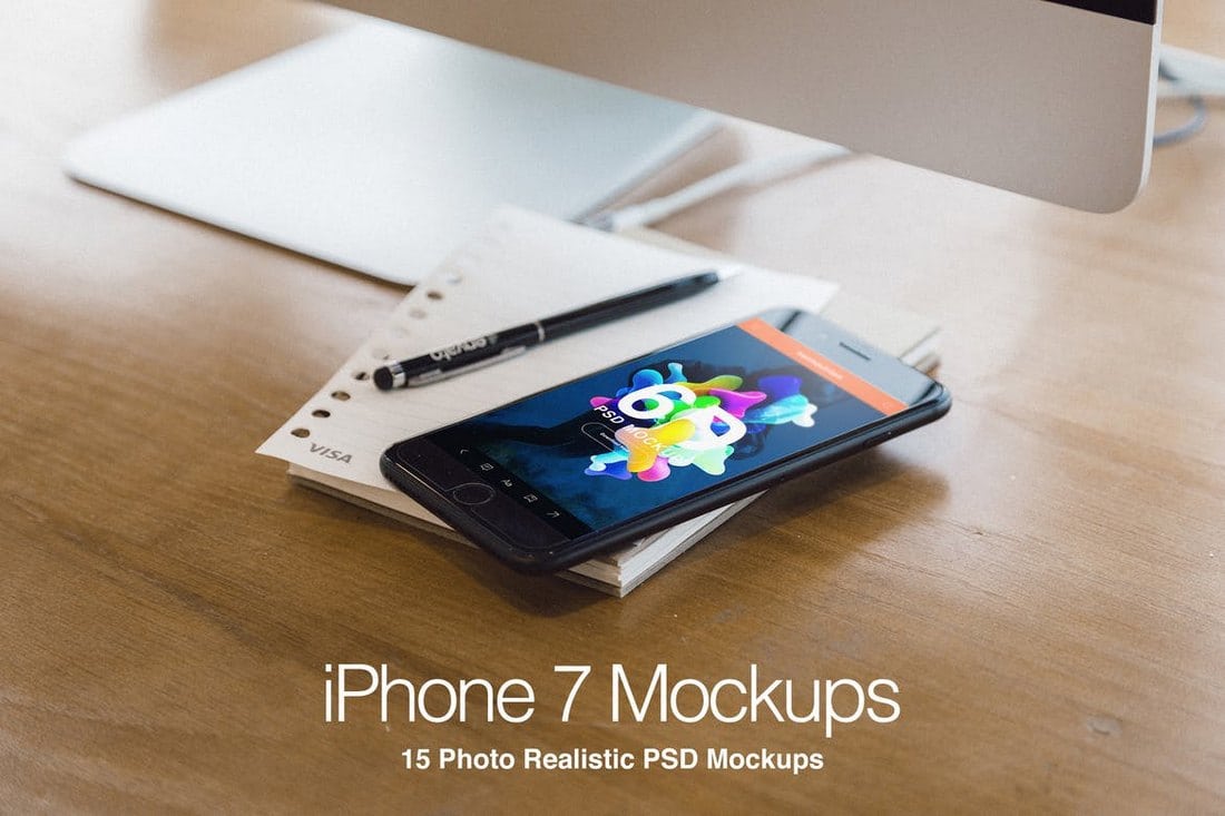 iPhone-7-Plus-Realistic-PSD-Mockups-1 20+ Best iPhone 6 + 7 Mockup PSD Templates design tips 