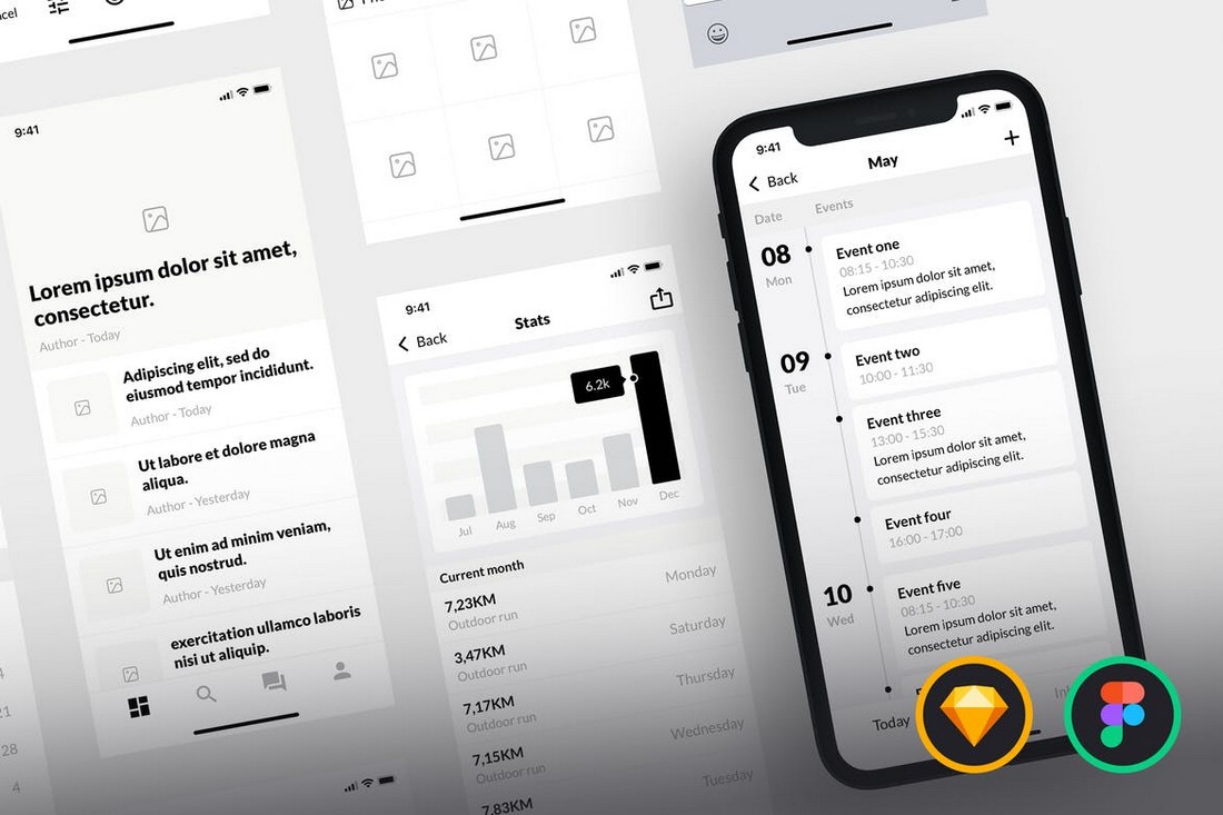 iPhone - iOS Wireframe Kit