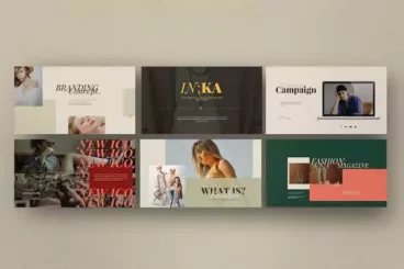 First alternate image for Iconic Lookbook Fashion Powerpoint Template