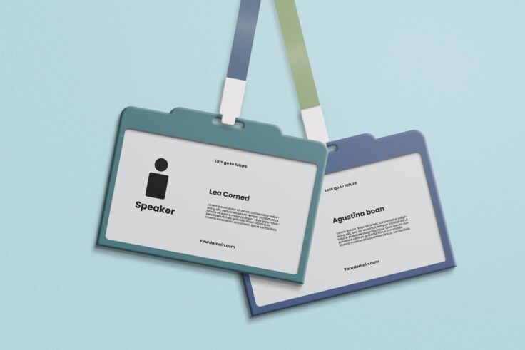 View Information about ID Badge & Lanyard Mockup Template