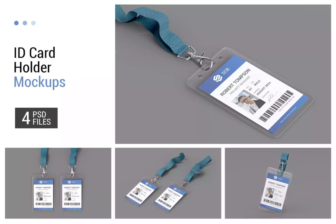 ID Card Badge Holder Mockup Design Shack