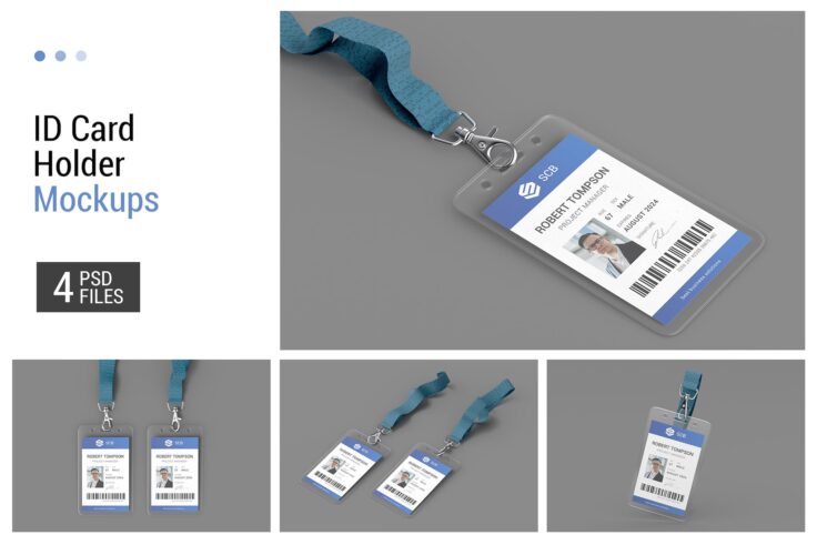 View Information about ID Card Badge Holder Mockup