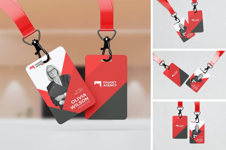 View Information about ID Card Holder Mockup Set