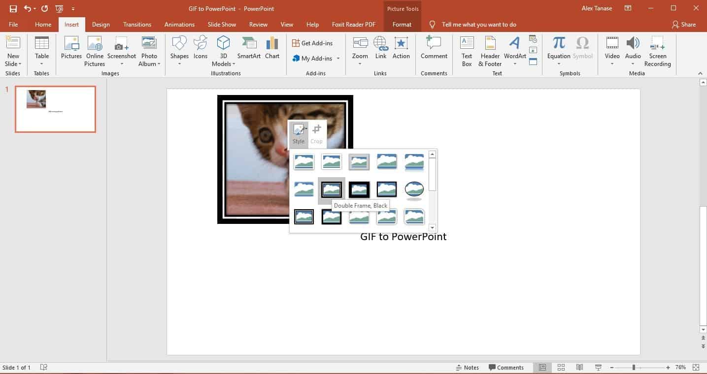 Как сделать надпись под картинкой в powerpoint