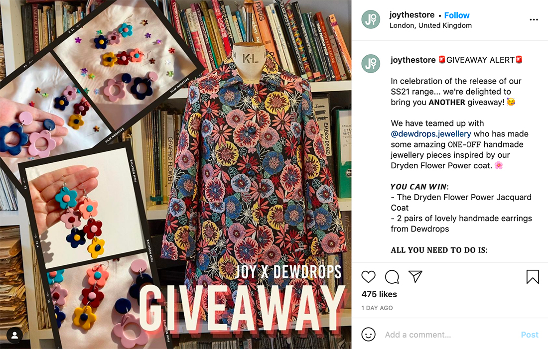 Instagram giveaway