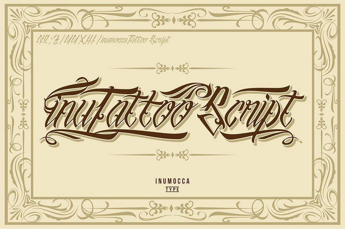 inuTattoo-Script 35+ Best Blackletter Fonts design tips 