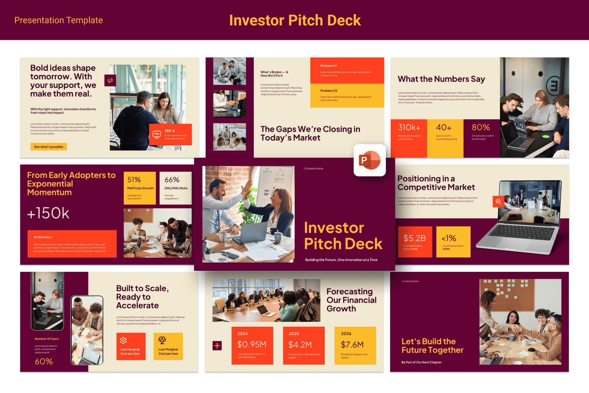 Investor Pitch Deck PowerPoint Template