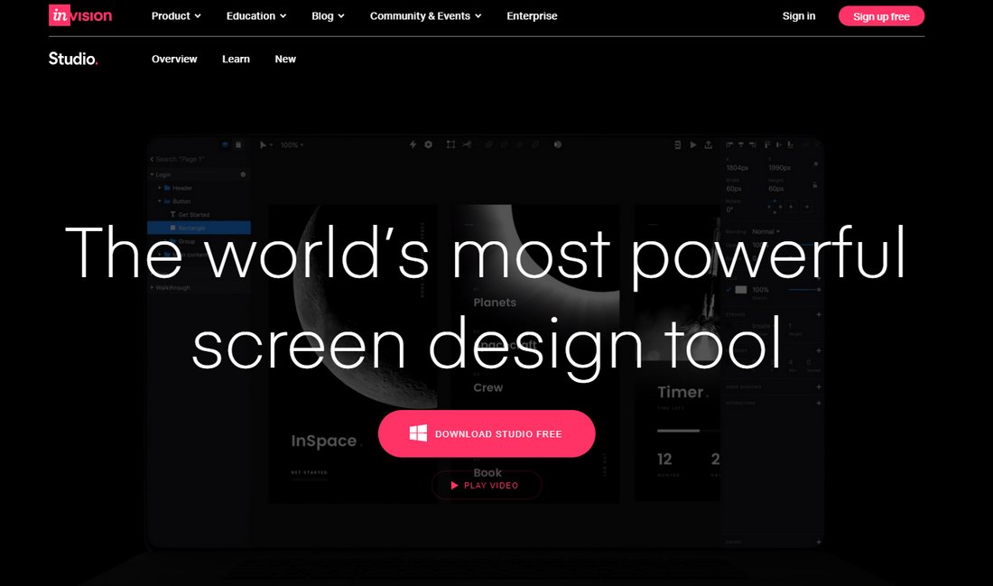 invision-studio- 7 Best Sketch Alternatives for Windows & PC design tips 