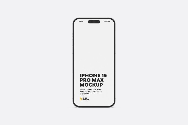 View Information about iPhone 15 Pro Max Mockup