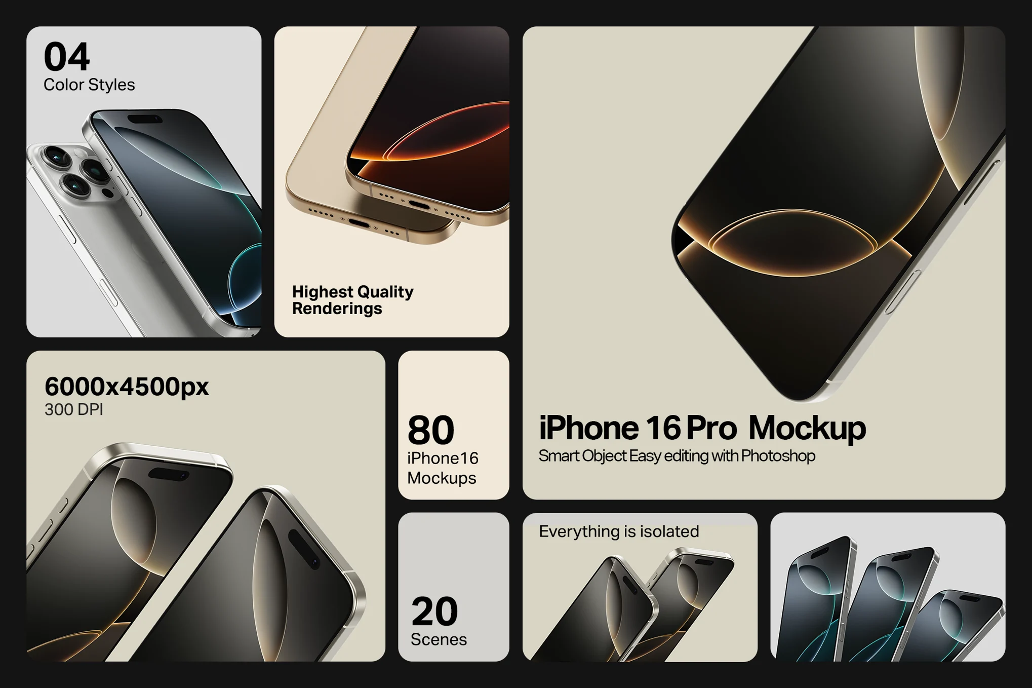 iPhone 16 Mockup Pack