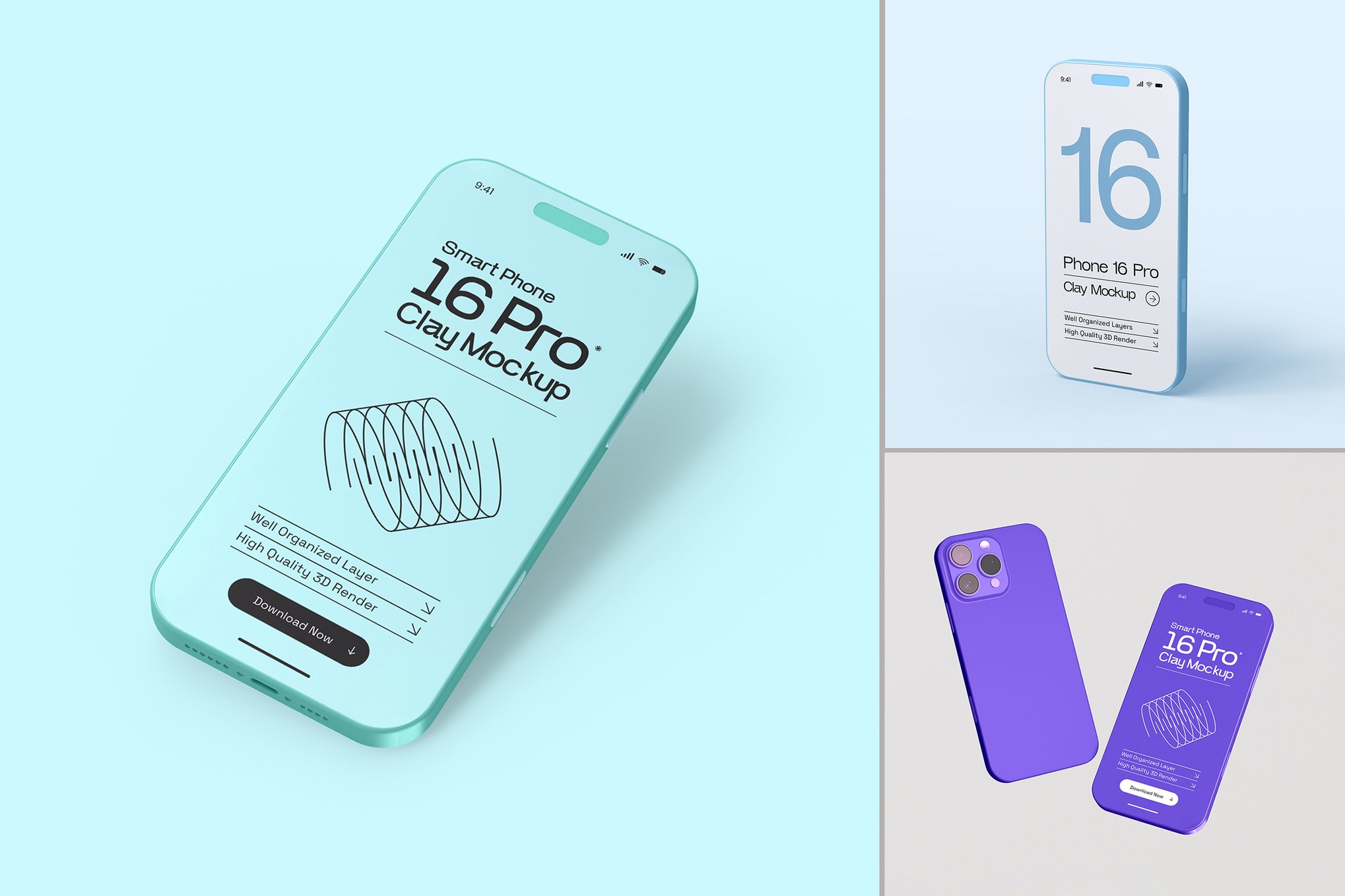 iPhone 16 Pro Mockup Set for Figma