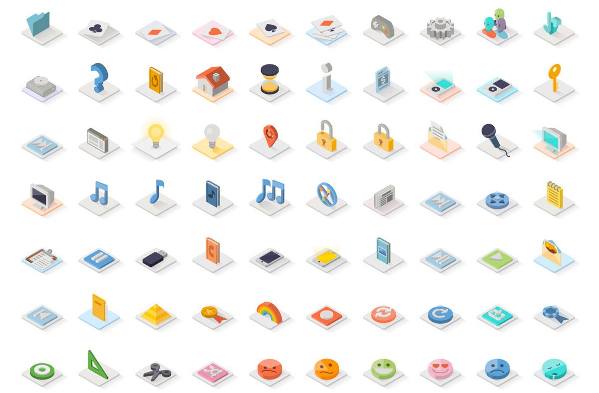 isometric icons