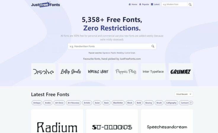 20+ Best Places to Find Free Fonts