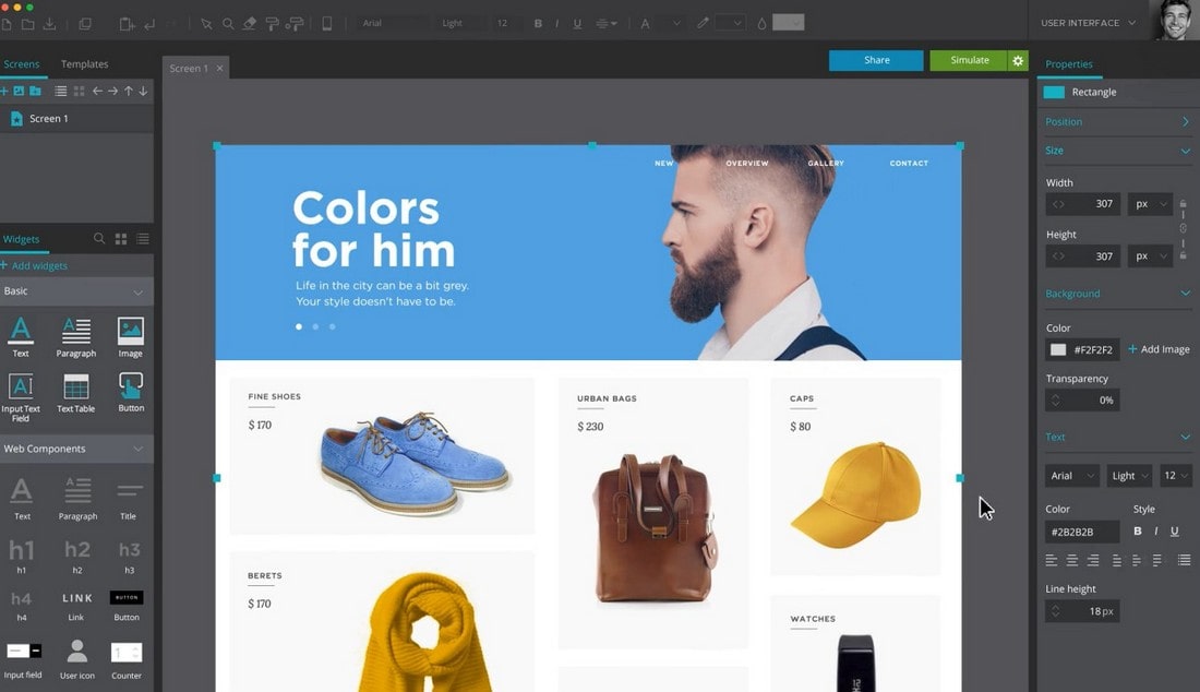 justinmind-2 10 Best Prototyping Tools for Designers 2020 design tips Software 